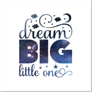 Dream Big Little One cute baby gift onesie baby shower Posters and Art